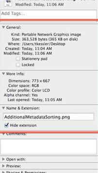 veiwing meta data for video files on mac